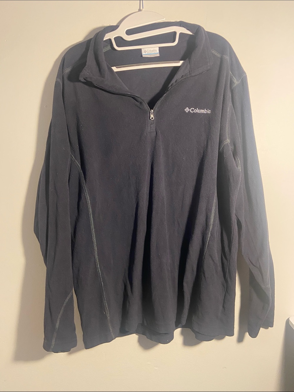 Columbia Men's Black Quarter-Zip Fleece Pullover